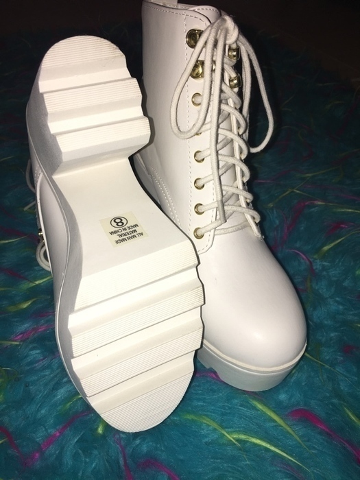 Platform Heels White