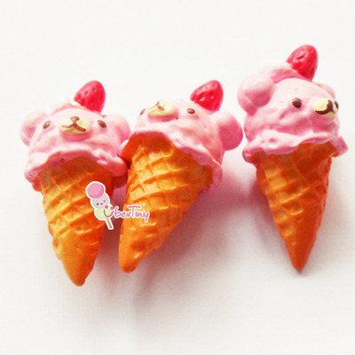 3 rilakkuma icecream re-ment cabochon charms