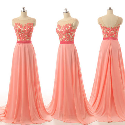 Peach bridesmaid dresses, lace bridesmaid dresses, chiffon bridesmaid dresses, long bridesmaid dresses, chiffon bridesmaid dresses