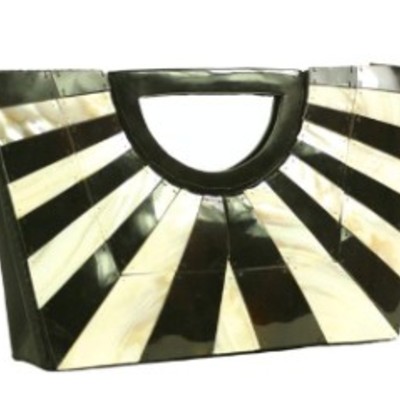 "trapezoid" handmade shell purse