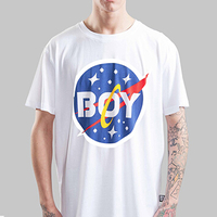Free Shipping-PLANET BOY TEE IN WHITE - Thumbnail 1