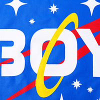 Free Shipping-PLANET BOY TEE IN BLACK - Thumbnail 1