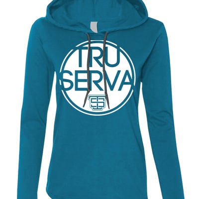 Ladies tru-serva long sleeve tee w/ hood - Thumbnail 5