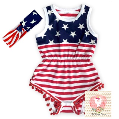 Little miss freedom romper