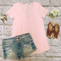 Blush Criss-Cross Top - Thumbnail 1