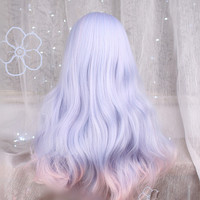 Japanese Lolita powder blue curly wig - Thumbnail 4