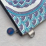 Hand Painted Henna bag Mandala bag Pattern Zipper Pouch Coin Purse Cotton Cosmetic Bag Pencil Case Phone Wallet Hand Drawn Art-2