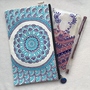 Hand Painted Henna bag Mandala bag Pattern Zipper Pouch Coin Purse Cotton Cosmetic Bag Pencil Case Phone Wallet Hand Drawn Art-3