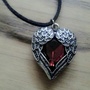 Vampire Heart Blood Red Crystal Necklace-1