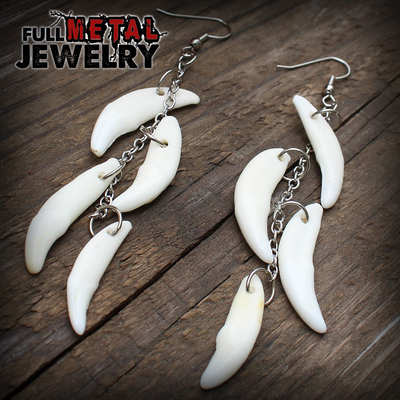 Coyote tooth earrings