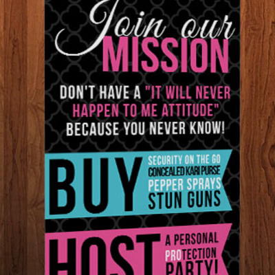 Damsel in defense - retractable banner