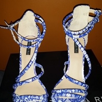 Geo Print Wedge Sandals Size 9 - Thumbnail 3