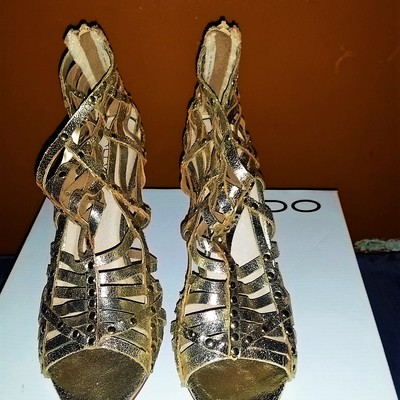 Gold gladiator type sandal size 10