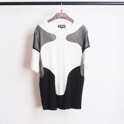 Diablo v unites union yarn sttiched white black grey trio t shirt - Thumbnail 4