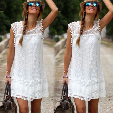 Lace Pom Pom Dress