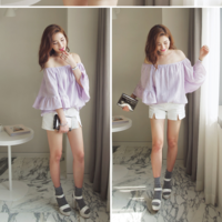 High Rise Slit Shorts - Thumbnail 1