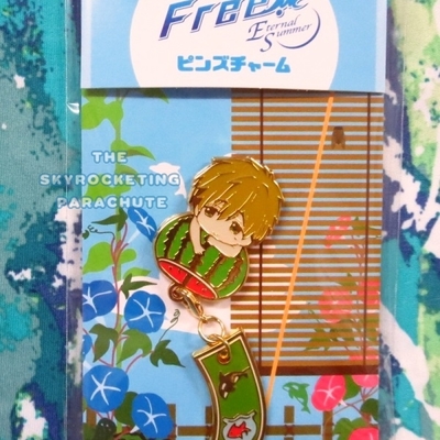 Free! eternal summer - metal charm pin - tachibana makoto / yamazaki sousuke / ryuugazaki rei - 