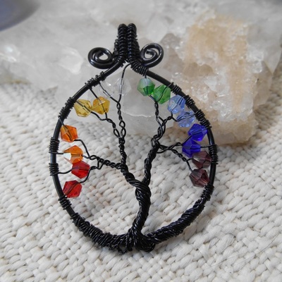 Chakra tree of life necklace