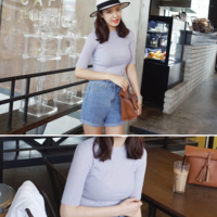 High Rise Denim Shorts - Thumbnail 2