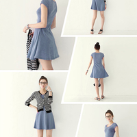 Flared Knit Dress - Thumbnail 1