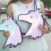 Fashion Hologram Laser Unicorn Clutch - Thumbnail 4