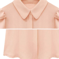 Chiffon Button-Up Blouse - Thumbnail 4