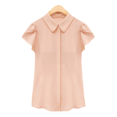Chiffon button-up blouse
