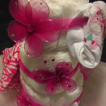 3 Tier Floral Diaper Cake 