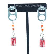 Upcycled Pop Tab earrings (Coca-Cola)
