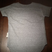 Raw-Edged Short Sleeved Sweatshirt Tuniek - Thumbnail 1