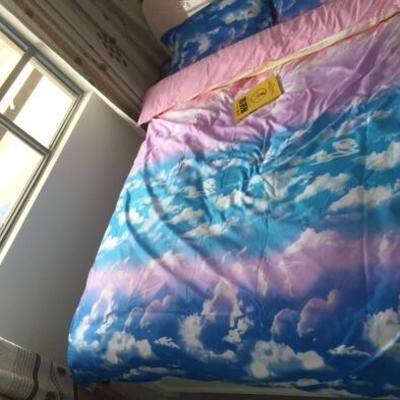 Cute harajuku galaxy sheet bedding bed 4 pieces.