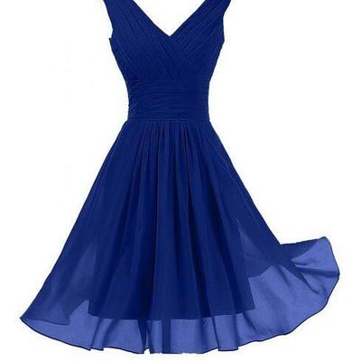 Elegant bridemsiad dress,cute prom dress,mini bridemsaid dress,royal blue bridesmaid dress for summer beach wedding - Thumbnail 5