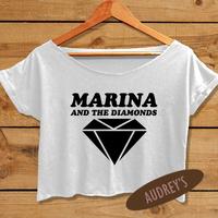 Crop Tee Marina And The Diamonds shirt Welsh Singer - Thumbnail 1