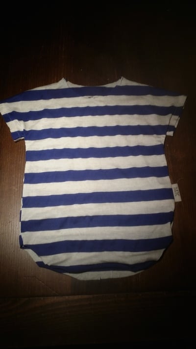 Short Sleeved Breton Stripe Long T