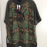 PUMA MEN'S SHORT SLEEVE HOODIE BLACK FOREST GREEN PRINT XXL 56965801 - Thumbnail 1