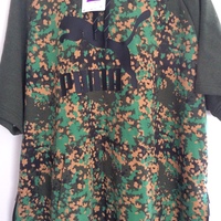 PUMA MEN'S SHORT SLEEVE HOODIE BLACK FOREST GREEN PRINT XXL 56965801 - Thumbnail 4