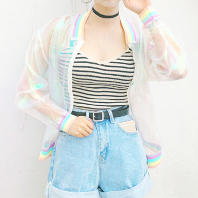 Holopunk transparent jacket