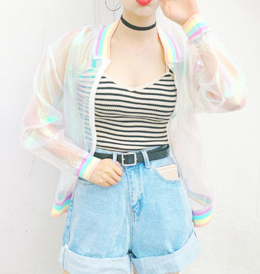 HOLOPUNK TRANSPARENT JACKET