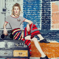 MAXMARTIN STRIPED MULTICOLORED LONG DRESS M60093D51 - Thumbnail 1