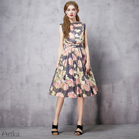 ARTKA FLORAL BREEZE COTTON DRESS LA11962C - Thumbnail 1