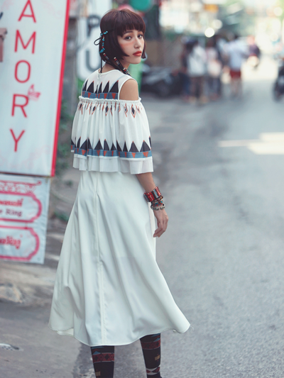 APORIA AS BAT SLEEVE STRAPLESS CHIFFON DRESS MZ01188