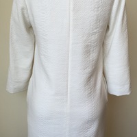 VINCE Ivory Snake-effect Jacquard Shift Dress - Thumbnail 1