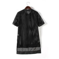 DJ NIGHTCLUB MESH NETWORK BLACK SHORT SLEEVE T SHIRT - Thumbnail 2