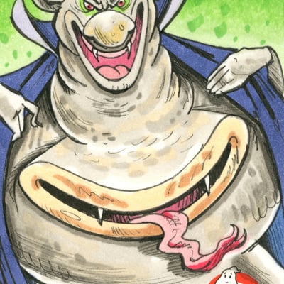 Ghash (mr. ugly) - ghostbusters artist proof sketch card