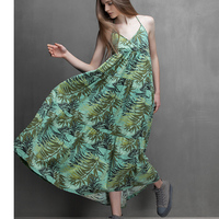 S DEER RAINFOREST COLORS LONG SUMMER DRESS S15281251 - Thumbnail 2