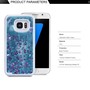 NEW! Samsung Galaxy S7 EDGE Dynamic Liquid Quicksand Glitter Stars Clear Case PINK-1