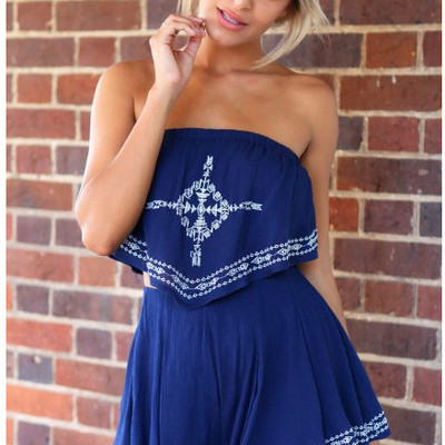 Fashion printed two-piece shorts   3802