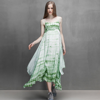 S DEER PALE GREEN ABSTRACT PRINT IRREGULAR DRESS S15281253 - Thumbnail 4