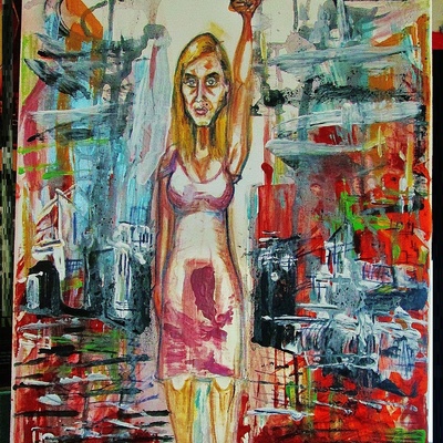 Pain is true, comfort lies.  a ryan lowrie painting