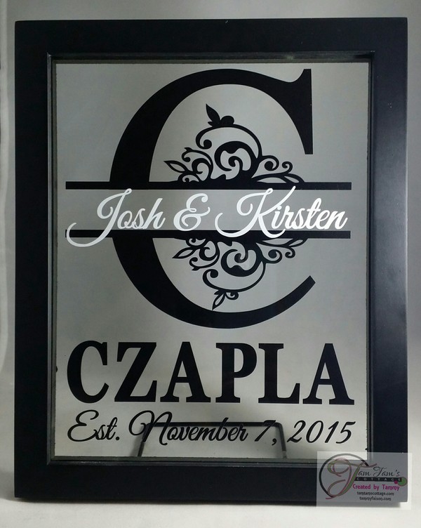 Personalized Last Name Floating Frame 8x10, Wedding Gift, Anniversary Gift